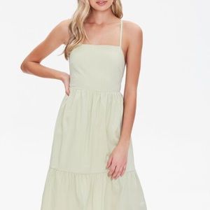 Sage tie-back cami dress. NWT